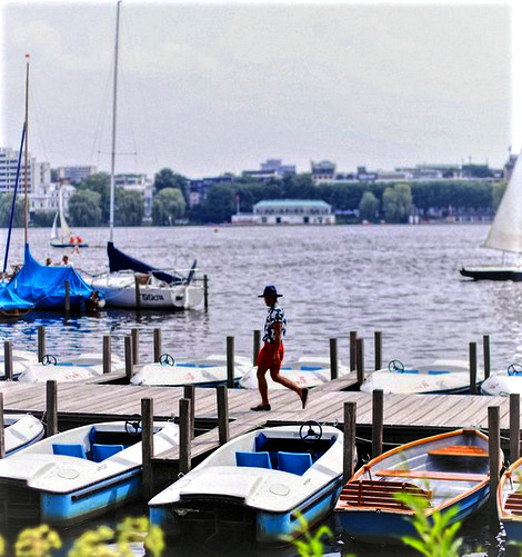 rental boats on the alster lake