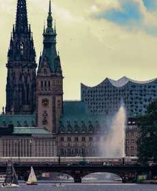 Alsterlakes in Hamburg, Germany