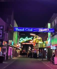 The Reeperbahn in Hamburg, Germany